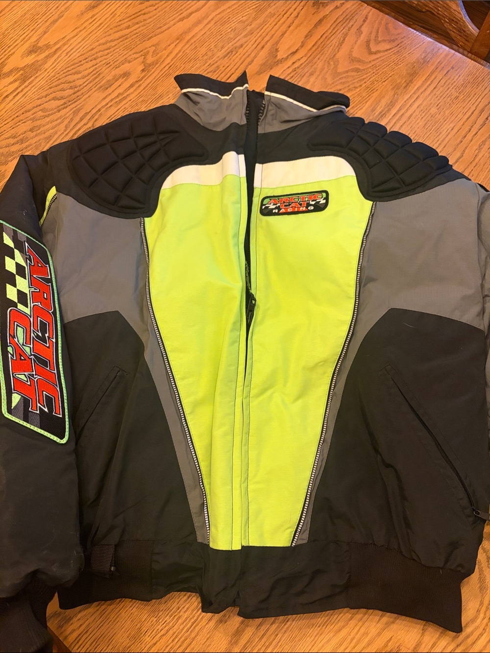 Arctic Cat Men's High-Visibility Lime Green & Gray Ski Jacket